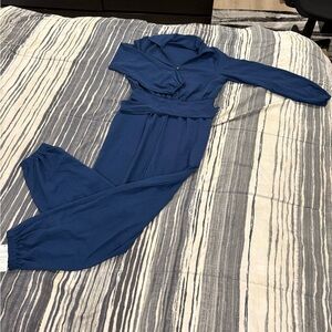Cupshe Navy Jumpsuit, Live Life on the Beach, Cupshe